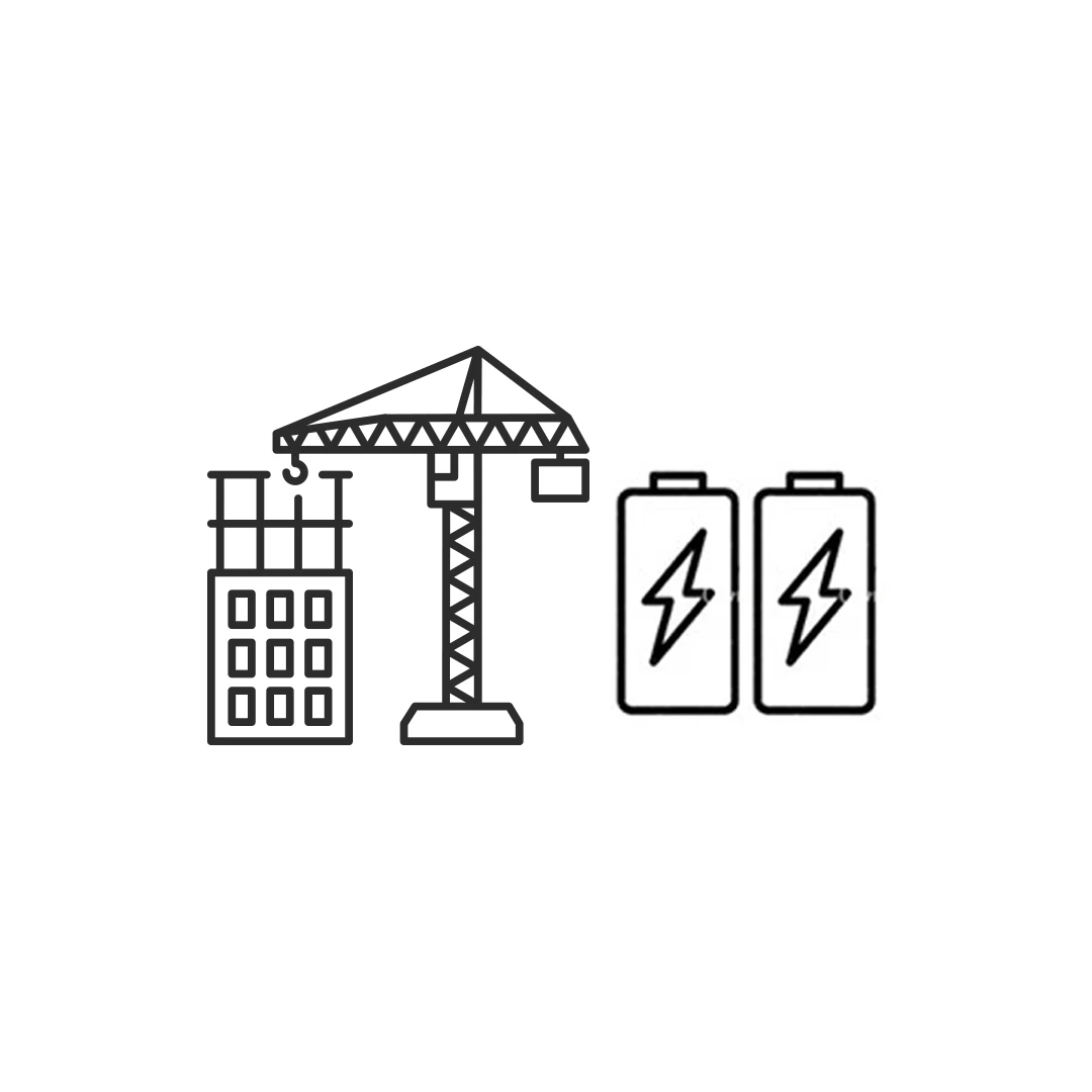 Power supply at emission-free construction sites